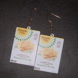 Simple Mils Almond Flavor Crackers Snacks Products Earrings 47